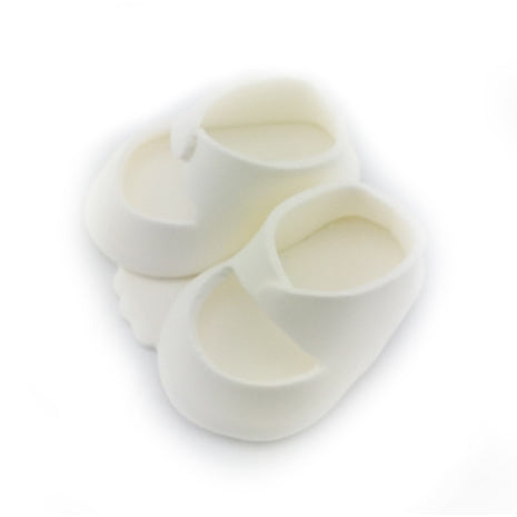 White Baby Booties - 2 pair per box