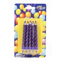 Large Spiral Candle - Metallic Purple (Box of 12 Packets)