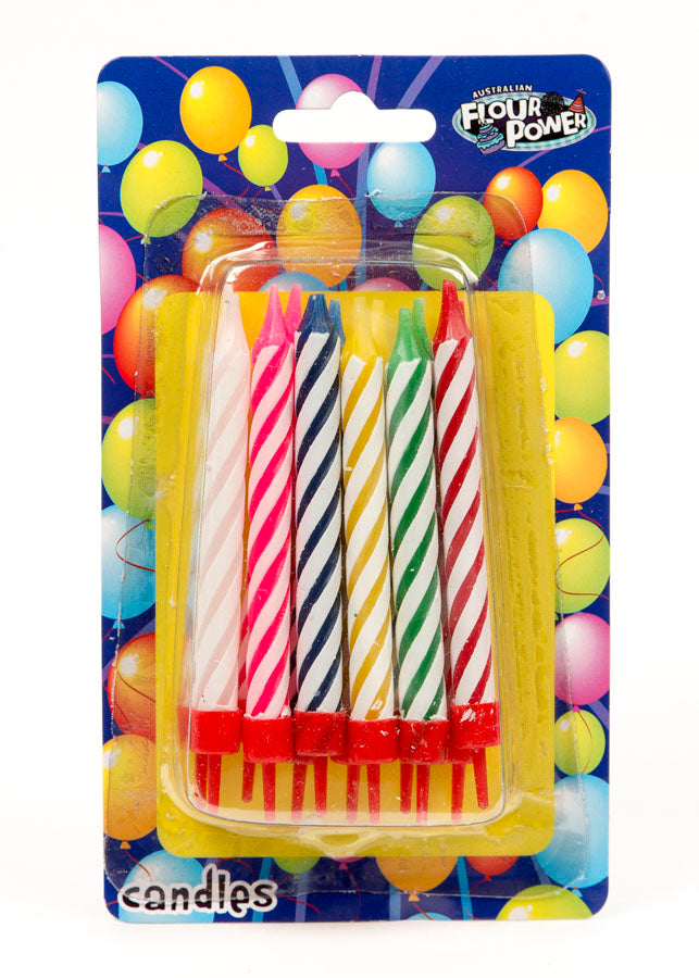 Large Spiral Candle - Jumbo In Holders (Single Packet)