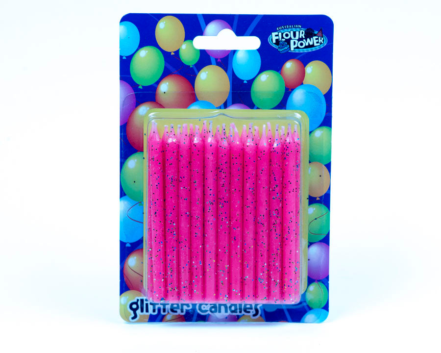 Glitter Candle - Pink (Single Packet)