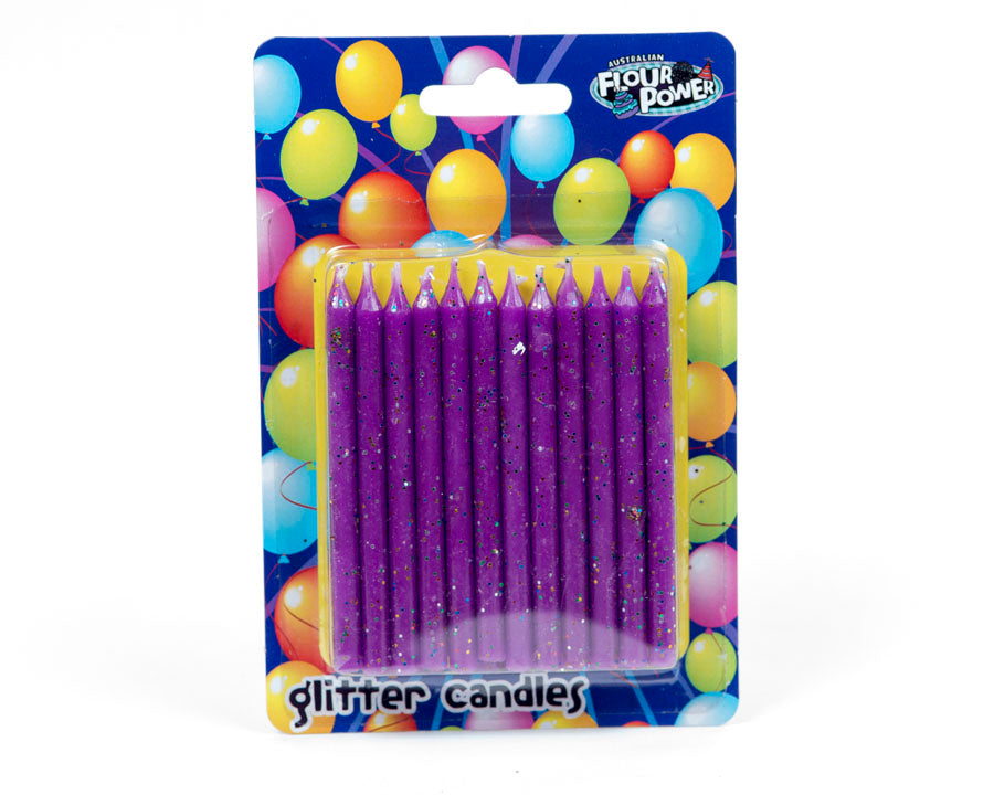 Glitter Candle - Purple (Single Packet)