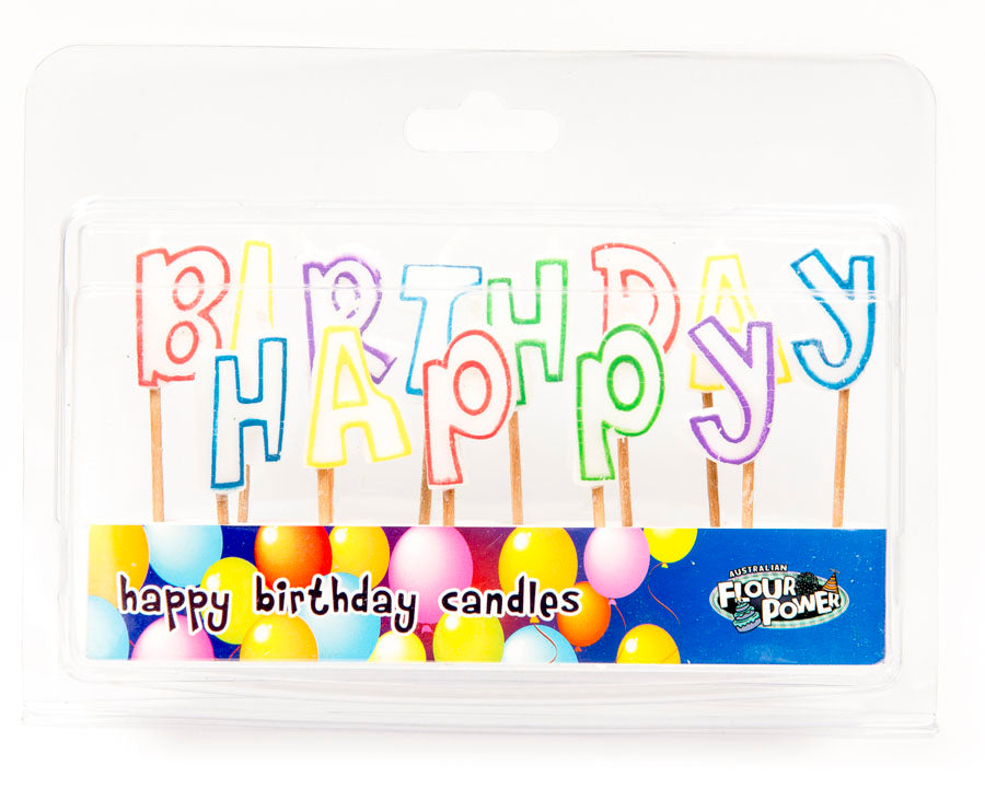 Happy Birthday Pick Candles (Modern) (Single Packet)