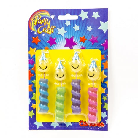 Swirl Pick Smiley Face Candle (Single Packet)