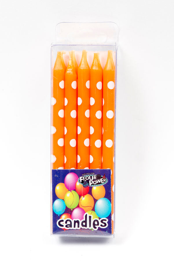 Polkadot Candle - Orange (Box of 12 Packets)