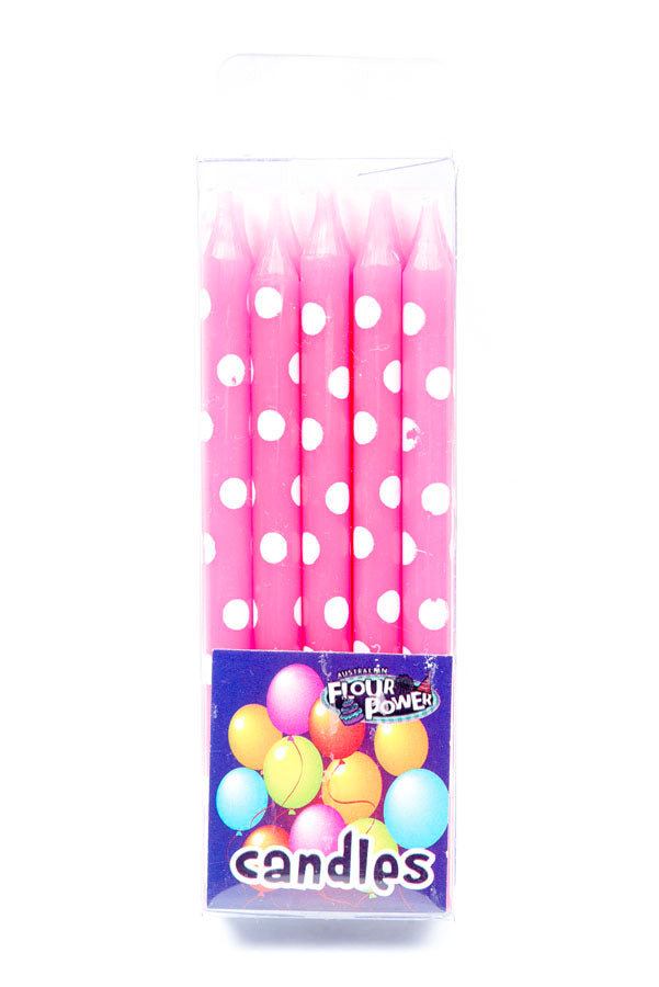 Polkadot Candle - Pink (Box of 12 Packets)