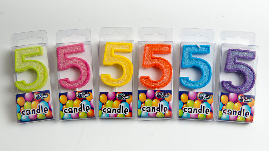 #5 Mini Number Candle - Assorted Colours (12pcs)