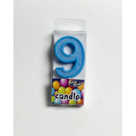 #9 Mini Number Candle - Blue (12pcs)