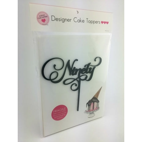 Ninety Script Black Acrylic