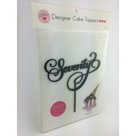 Seventy Script Black Acrylic