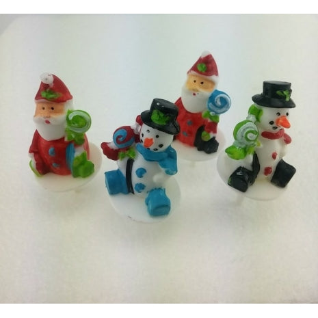Assorted Santa & Snowmen (4 pcs)
