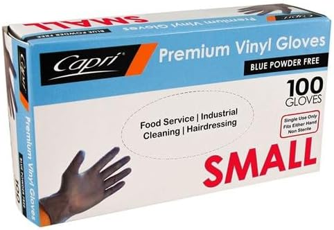 Vinyl Gloves Small Powder Free (Blue)