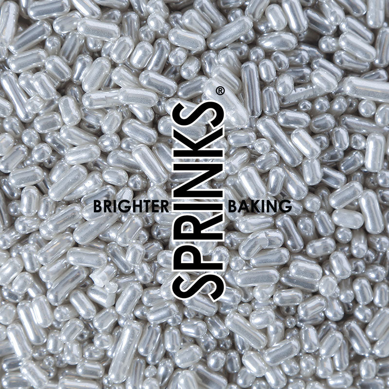 500g METALLIC SILVER Jimmies 1mm