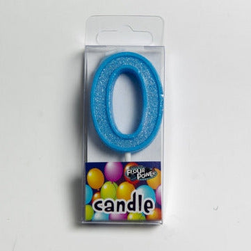 #0 Mini Number Candle- Blue (12pcs)