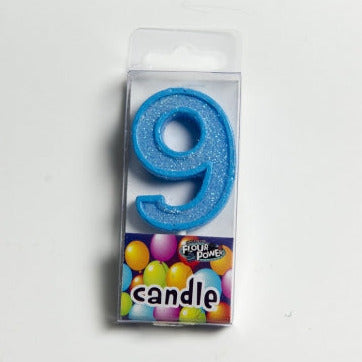 #9 Mini Number Candle - Blue (12pcs)