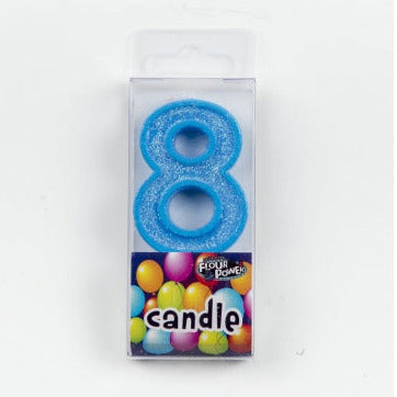 #8 Mini Number Candle - Blue (12pcs)