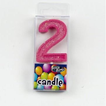 #2 Mini Number Candle - Pink (12pcs)