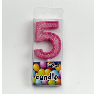 #5 Mini Number Candle - Pink (12pcs)