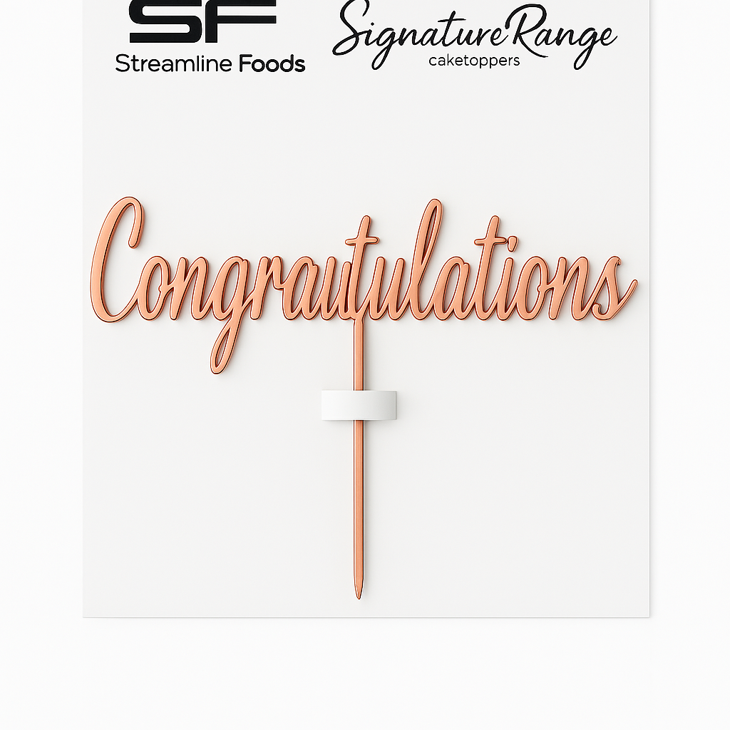 Congratulations Script Rose Gold