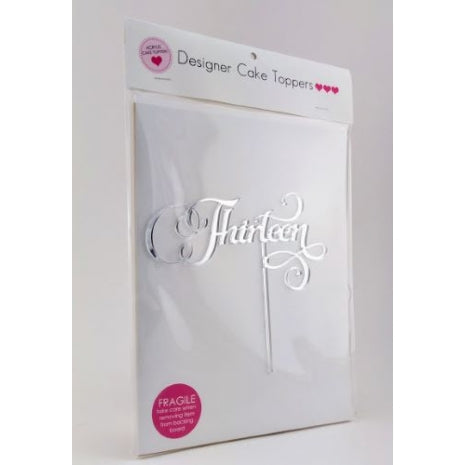 Thirteen Script - Silver Mirror Topper