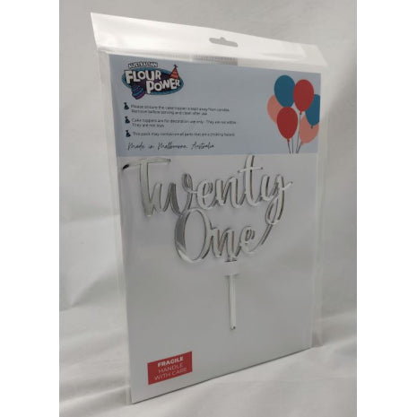 Twenty One Script Silver