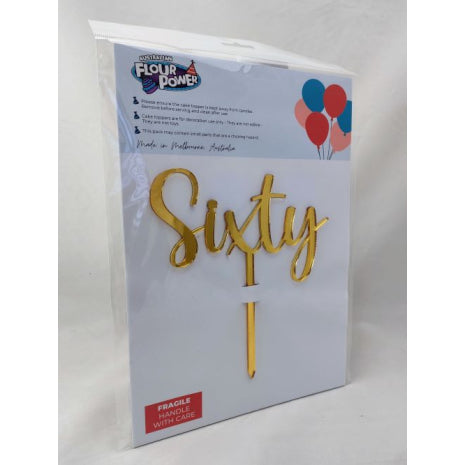 Sixty Script Gold Mirror