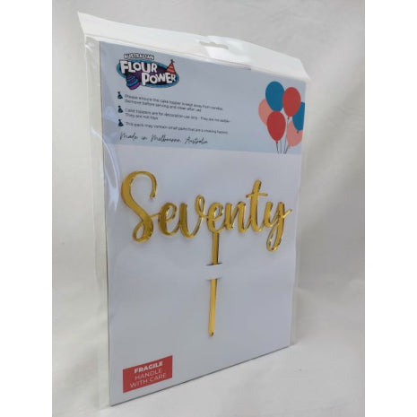 Seventy Script Gold Mirror