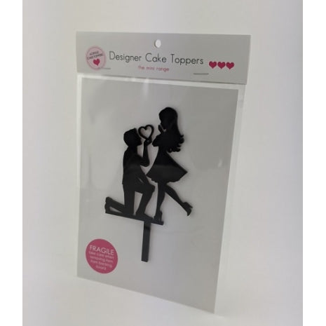 Cake Topper Proposal Mini Black Acrylic