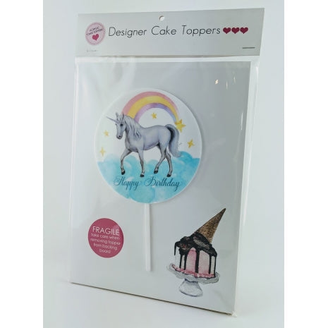 Printed Unicorn Happy Birthday