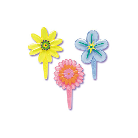 Flower Puffy Picks (6)