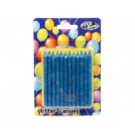 Glitter Candle - Blue (Box of 12 Packets)