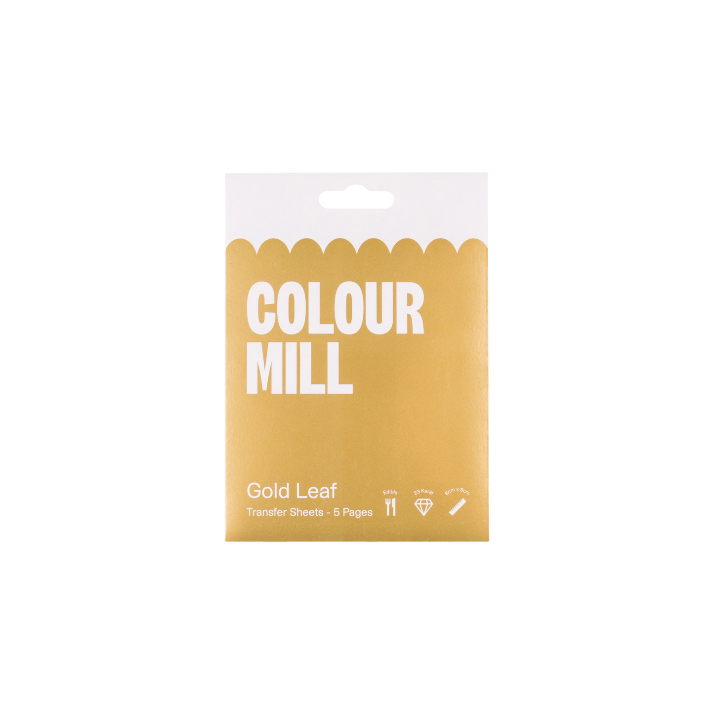 Edible Gold Leaf 23k - 'Colour Mill' (Pack of 25 Sheets)