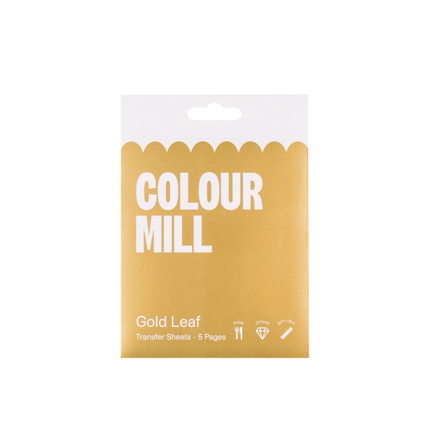 Edible Gold Leaf 23k - 'Colour Mill' (Pack of 25 Sheets)