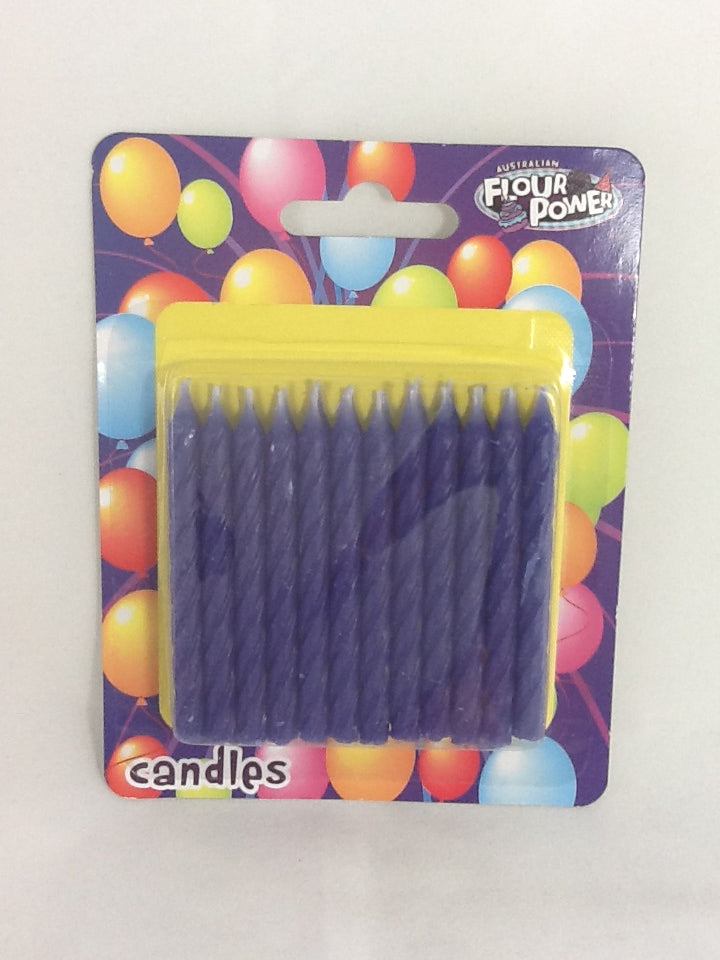 Spiral Candle - Purple (Single Packet)