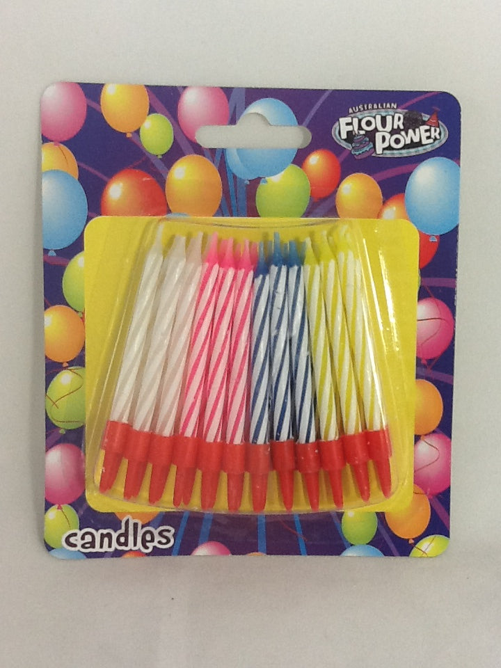 Small Spiral Candle - Party (Box of 12 Packets)