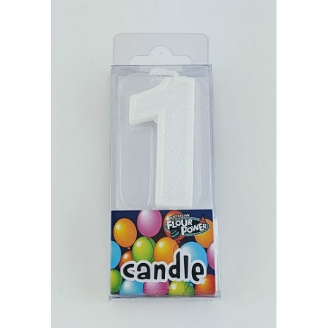 #1 Mini Number Candle - White (12pcs)