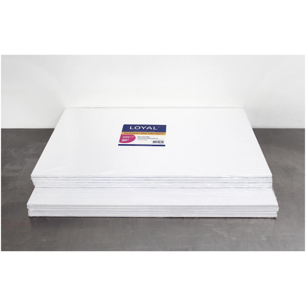 16"x20" White Rectangular Masonite Boards 5mm (Pack of 10 Boards)