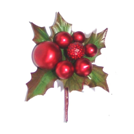 Metallic Red Berries & Leaves-12