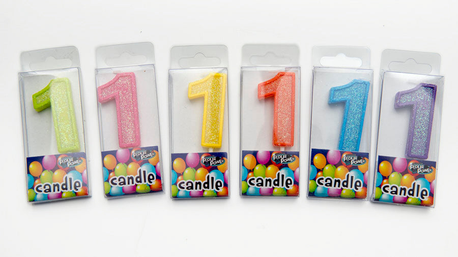 #1 Mini Number Candle - Assorted Colours (12pcs)