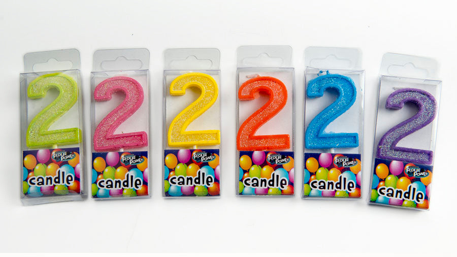 #2 Mini Number Candle - Assorted Colours (12pcs)