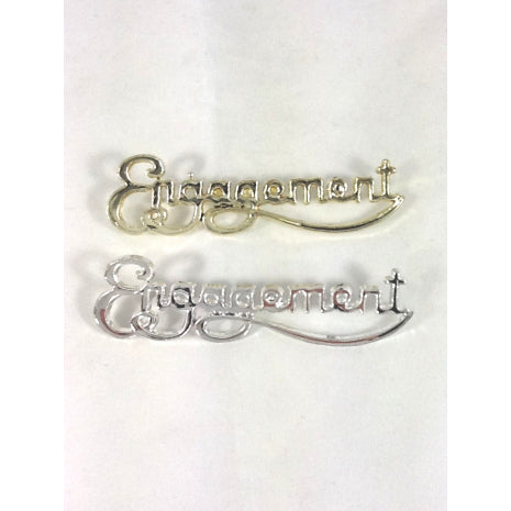 Cake Sign Engagement Gold