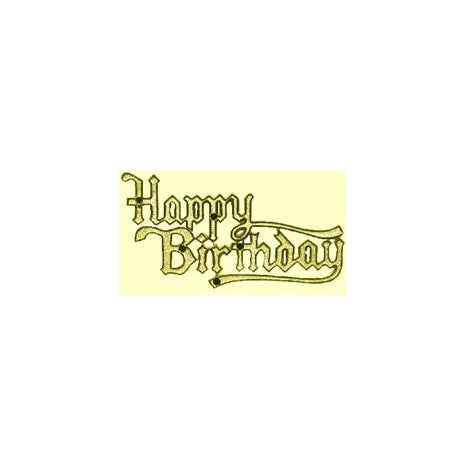 Cake Sign Happy Birthday Old English Silver