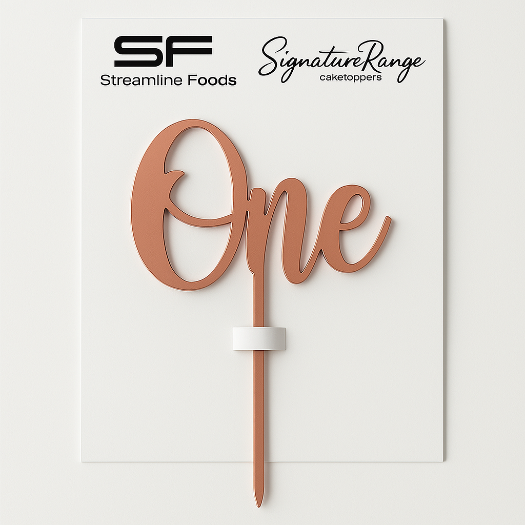 One Script Rose Gold