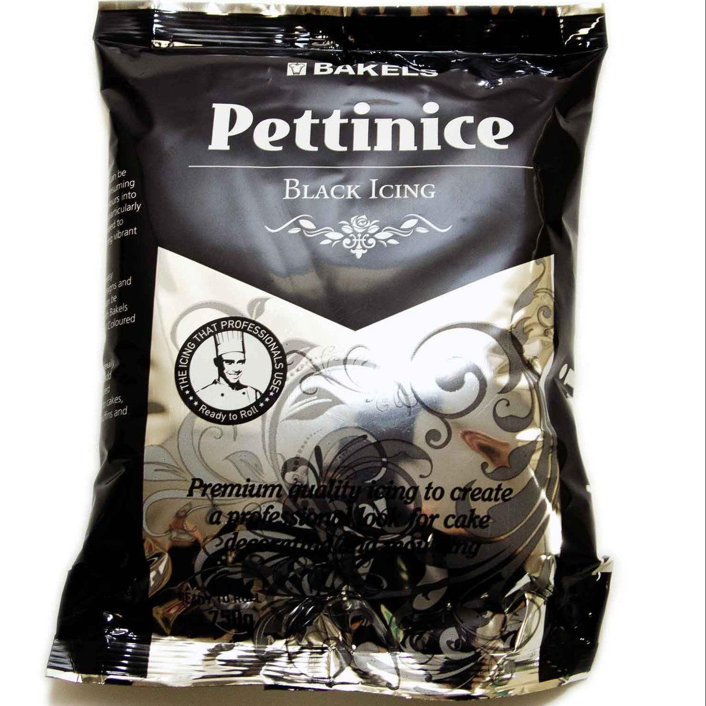 BAKELS | BLACK ICING | 750G (Box of 6 Packets)