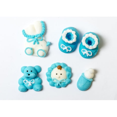 Christening Set Blue 144 per box (24 sets) - Sugar Dec