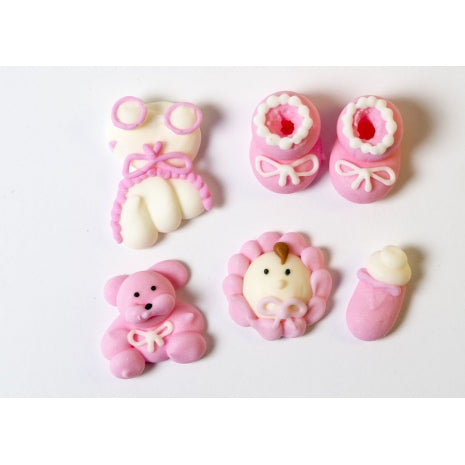 Christening Set Pink 144 per box (24 sets) - Sugar Dec