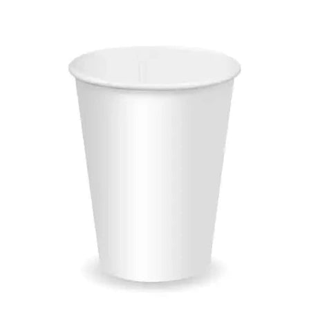 350ml / 12oz (80mm) White Single Wall BioCup (BC-12(80)W)