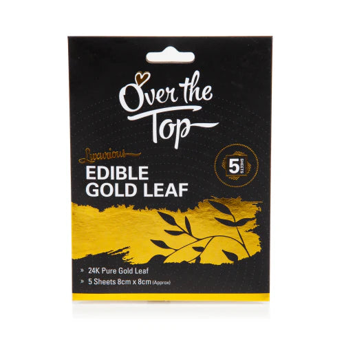 Edible Gold Leaf 24k - 'Over The Top' (Pack of 5 Sheets)
