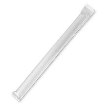 Bubble Tea Wrapped Paper Straws (White)