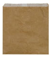 1/2 Square Brown Grease Proof Lined Bags (500)