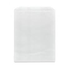 White Paper Bag - 1/2 Long White Greaseproof Lined Bags (500)